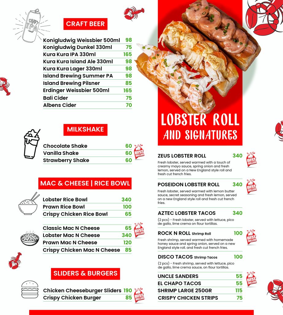 LOVSTER Menu 2026 LOVSTER Menu 2026