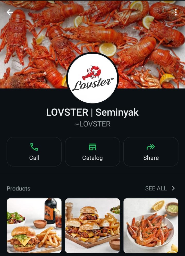 Whatsapp Order at Lovster